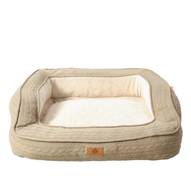 Ergonomic Dog Bed - LuxeDream-Red-XL (66X55X24cm)-State of Style