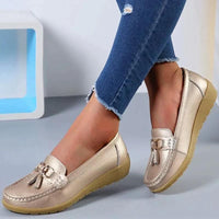 Ergonomic Leather Sandals - ElegaWalk-Gold-35-State of Style