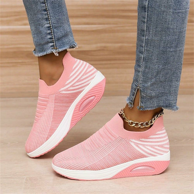 Ergonomic mesh sneakers with air cushioning for women – Alina-Pink-3-State of Style