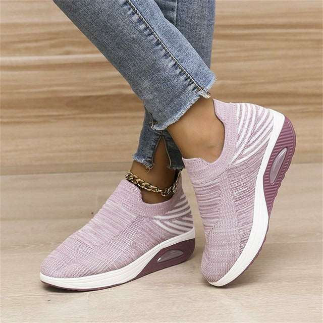 Ergonomic mesh sneakers with air cushioning for women – Alina-Purple-3-State of Style