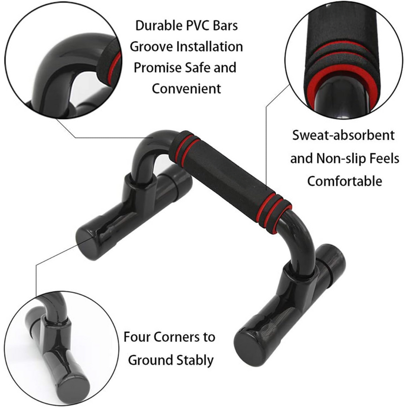Ergonomic Push-Up Bars with Non-Slip Base-State of Style