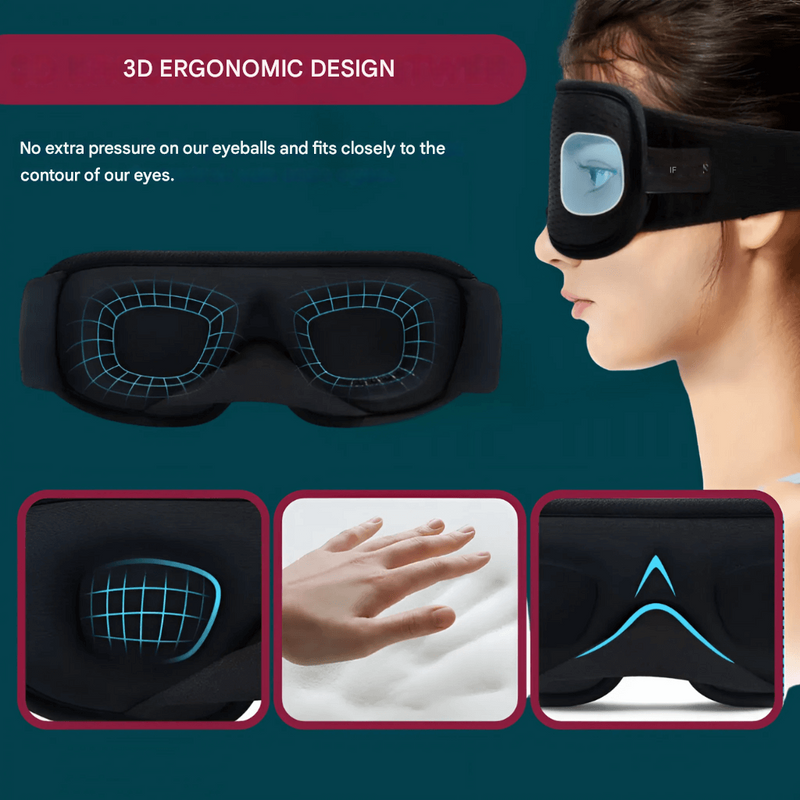 Ergonomic Sleep Mask - DreamShield-Black-State of Style