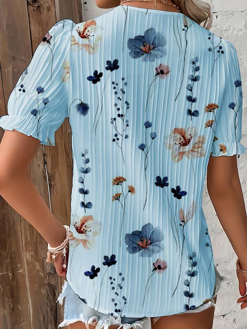 Esmeralda | Spring V-Neck Blouse for Women-Light Pink-M-State of Style