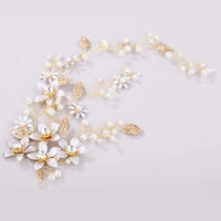 Esmeralda Traditional Hair Accessory – Elegant Crystal & Pearl Headband-Gold-State of Style