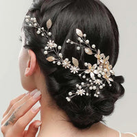 Esmeralda Traditional Hair Accessory – Elegant Crystal & Pearl Headband-Silver-State of Style
