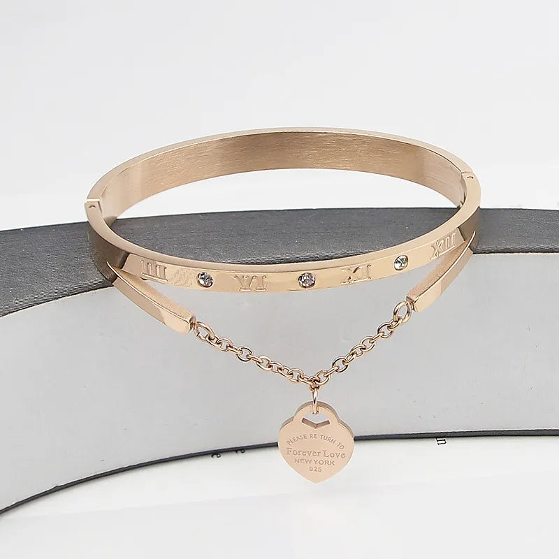 Eternal Love Bangle | Elegant Women's Jewellery-Rose-gold-State of Style