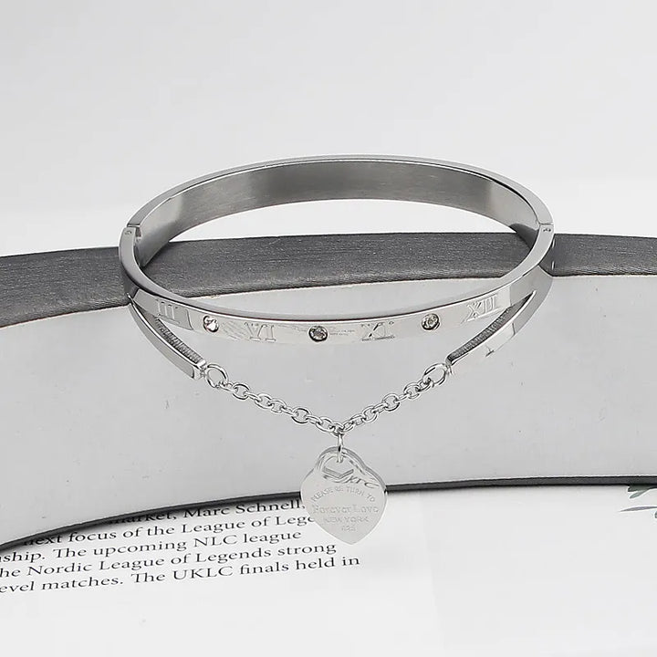 Eternal Love Bangle | Elegant Women's Jewellery-Silver-State of Style