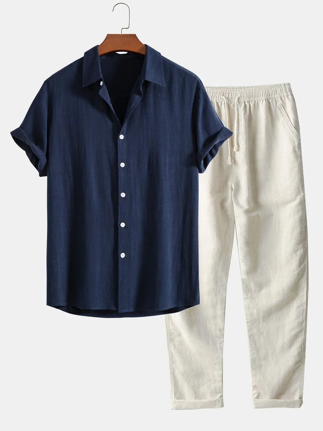 Ethan Summer Men's Outfit-Navy Blue-S-State of Style