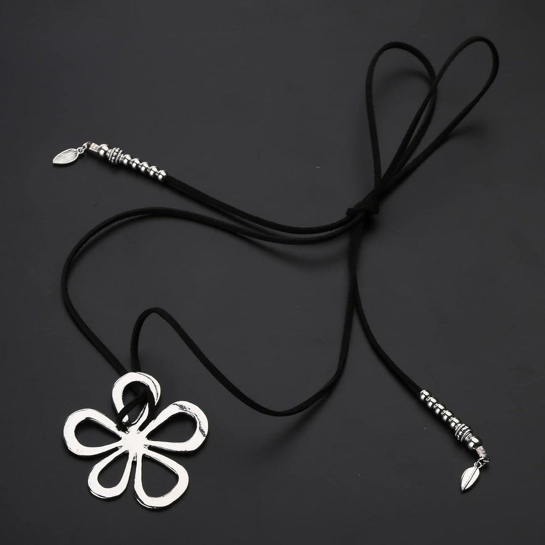 Ethnic Style Flower Necklace | Bohemian Floral Pendant-State of Style