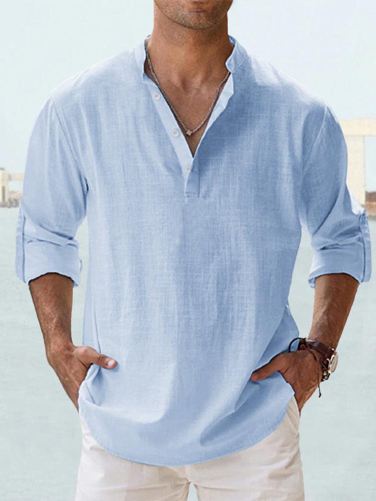 Eugene – Casual Comfort Shirt-Light Blue-M-State of Style