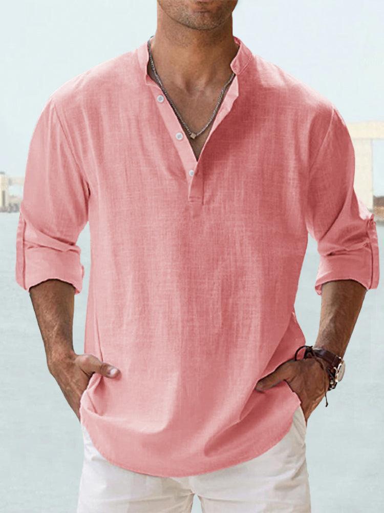 Eugene – Casual Comfort Shirt-Pink-M-State of Style