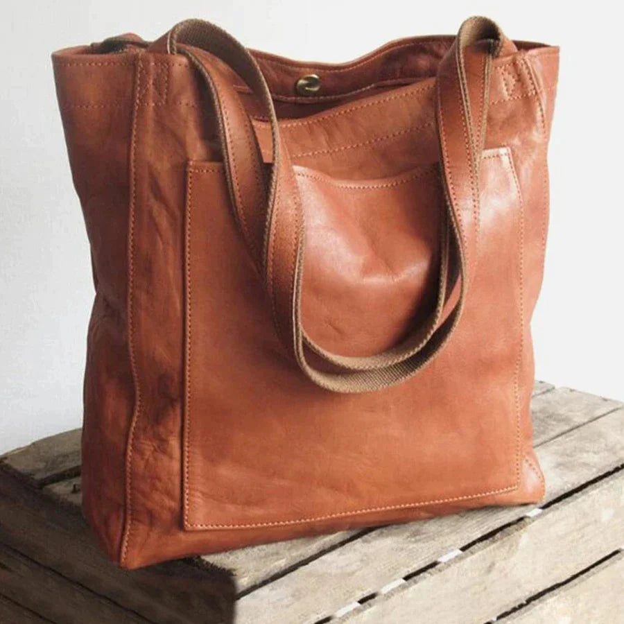 Eva | Luxury Leather Handbag-Brown-State of Style