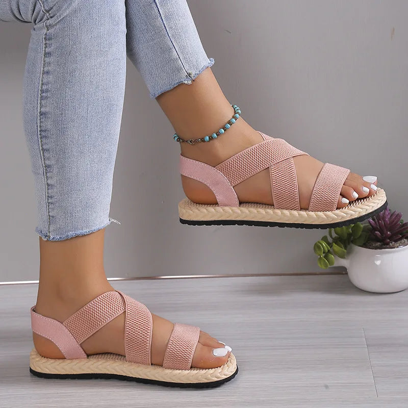 Eva - Orthopedische Beige Comfort Sandalen-Zwart-35-State of Style