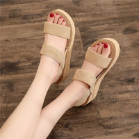 Eva - Orthopedische Beige Platform Sandalen-Beige-37 past op EUR 36-State of Style