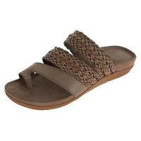 Eva - Orthopedische Gevlochten Cognac Slippers-Grijs-35-State of Style