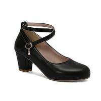 Eva - Orthopedische Klassieke Zwarte Pumps-Zwart-34-State of Style
