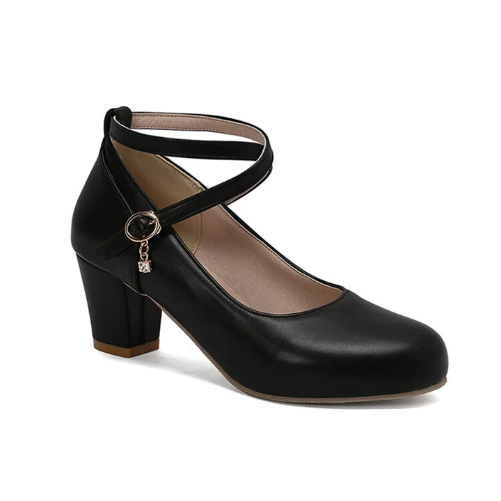 Eva - Orthopedische Klassieke Zwarte Pumps-Zwart-34-State of Style