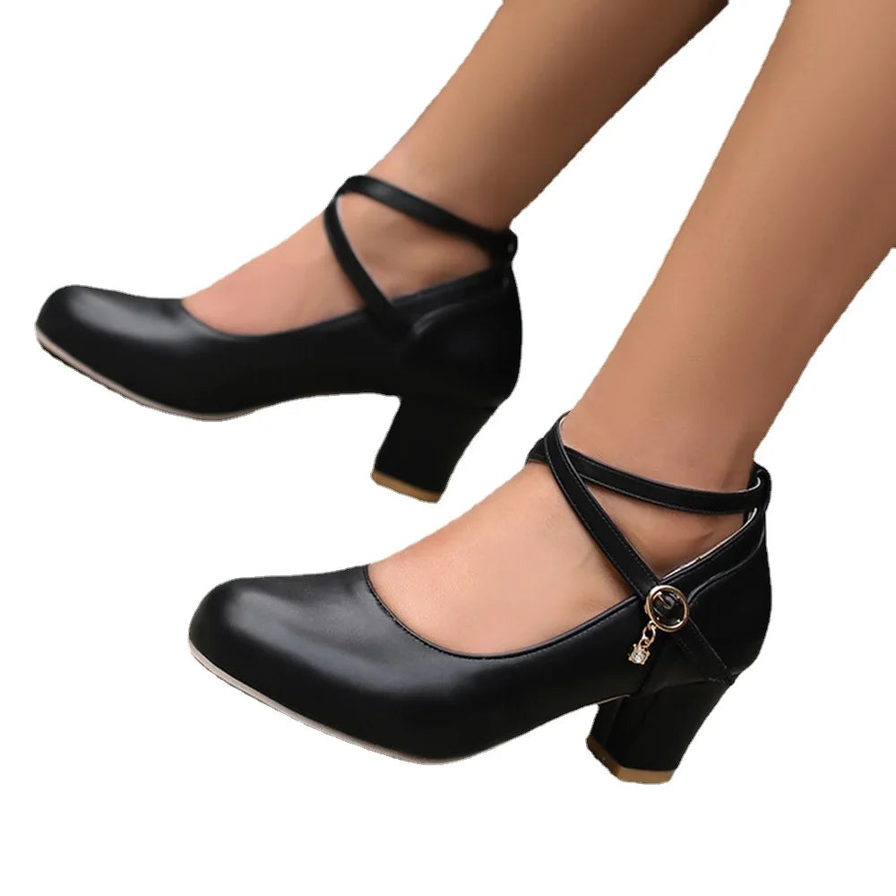 Eva - Orthopedische Klassieke Zwarte Pumps-Zwart-34-State of Style