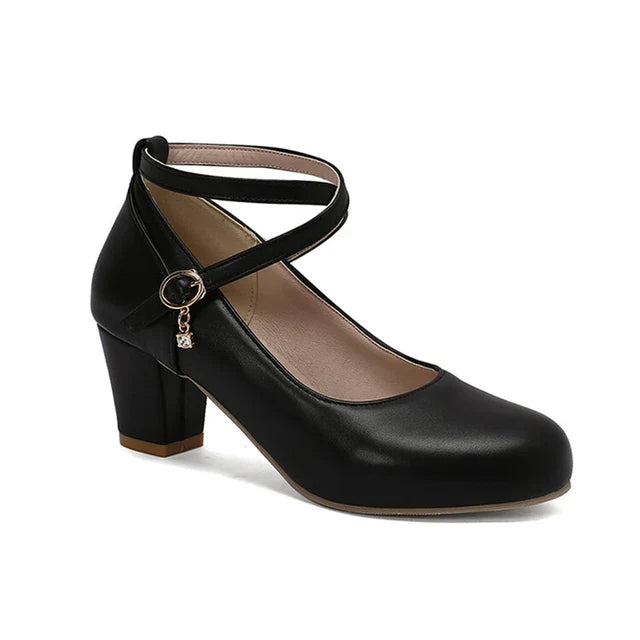 Eva - Orthopedische Klassieke Zwarte Pumps-Zwart-34-State of Style