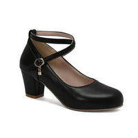 Eva - Orthopedische Klassieke Zwarte Pumps-Zwart-34-State of Style