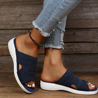 Eva - Orthopedische Marineblauwe Comfort Slippers-Marine-34-State of Style