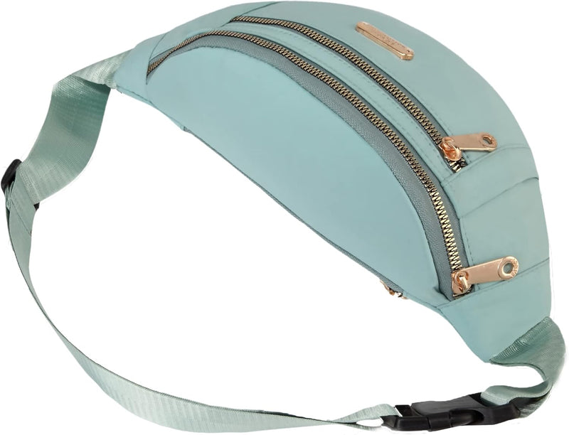 Lightweight Nylon Waist Pack with Adjustable Strap and Triple Pockets – 1+1 FREE