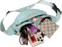 Lightweight Nylon Waist Pack with Adjustable Strap and Triple Pockets – 1+1 FREE