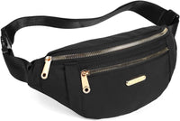 Lightweight Nylon Waist Pack with Adjustable Strap and Triple Pockets – 1+1 FREE