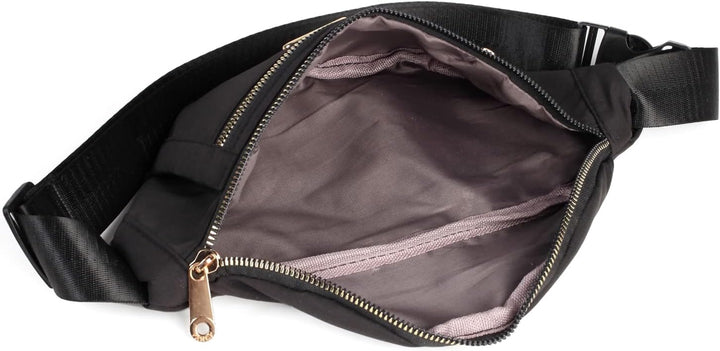 Lightweight Nylon Waist Pack with Adjustable Strap and Triple Pockets – 1+1 FREE