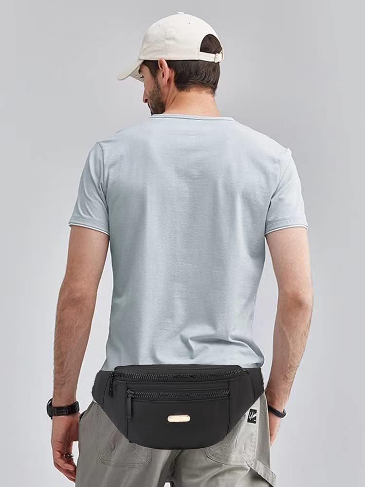 Lightweight Nylon Waist Pack with Adjustable Strap and Triple Pockets – 1+1 FREE