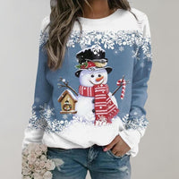 Eve - Warm Christmas Jumper for Women-Blue-M-State of Style