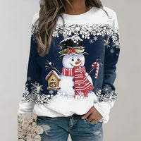 Eve - Warm Christmas Jumper for Women-Dark blue-M-State of Style