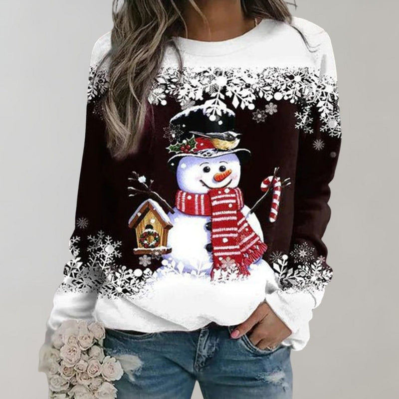 Eve - Warm Christmas Jumper for Women-Dark brown-M-State of Style