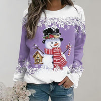 Eve - Warm Christmas Jumper for Women-Purple-M-State of Style