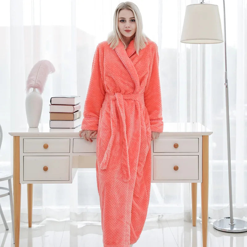 Evi Plush Bathrobe | Stylish and Comfortable-Orange-M-State of Style