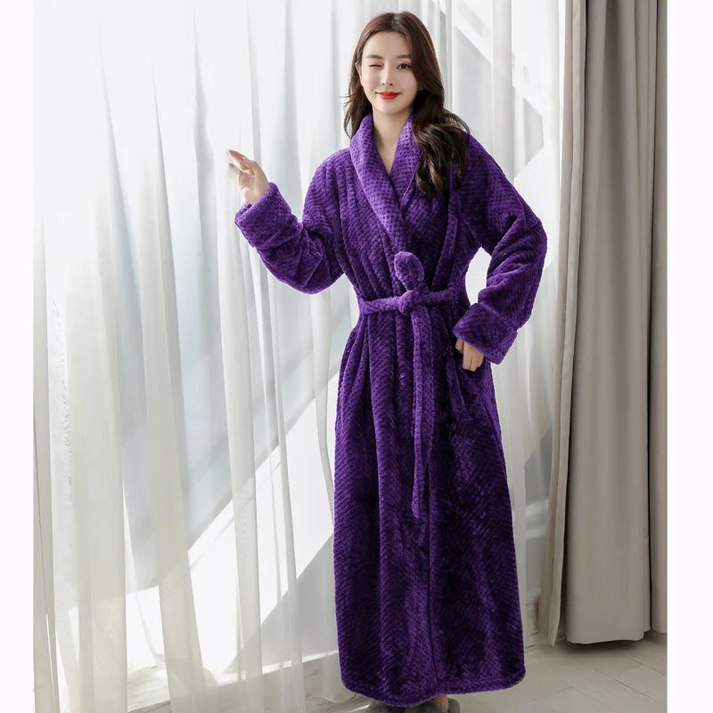 Evi Plush Bathrobe | Stylish and Comfortable-Purple-M-State of Style