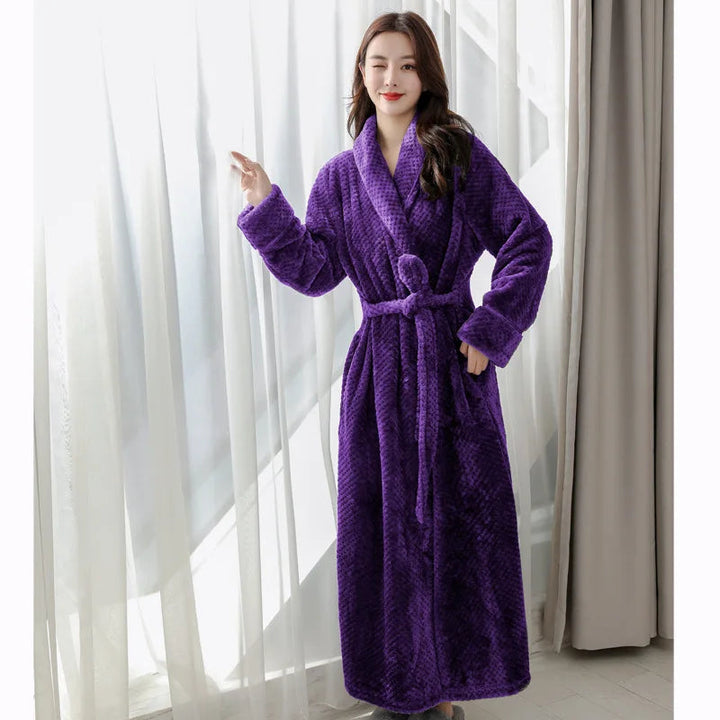 Evi Plush Bathrobe | Stylish and Comfortable-Purple-M-State of Style