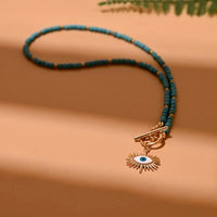 Evil Eye Pearl Choker Necklace | Protection and Style-BLUE 5-State of Style