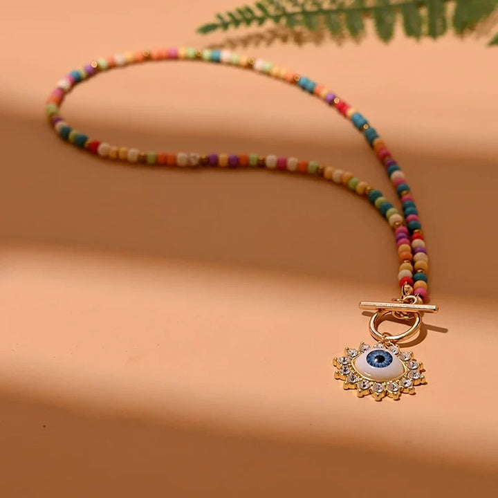 Evil Eye Pearl Choker Necklace | Protection and Style-MULTI-COLOR 4-State of Style