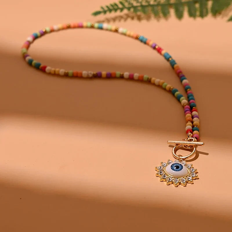 Evil Eye Pearl Choker Necklace | Protection and Style-MULTI-COLOR 4-State of Style
