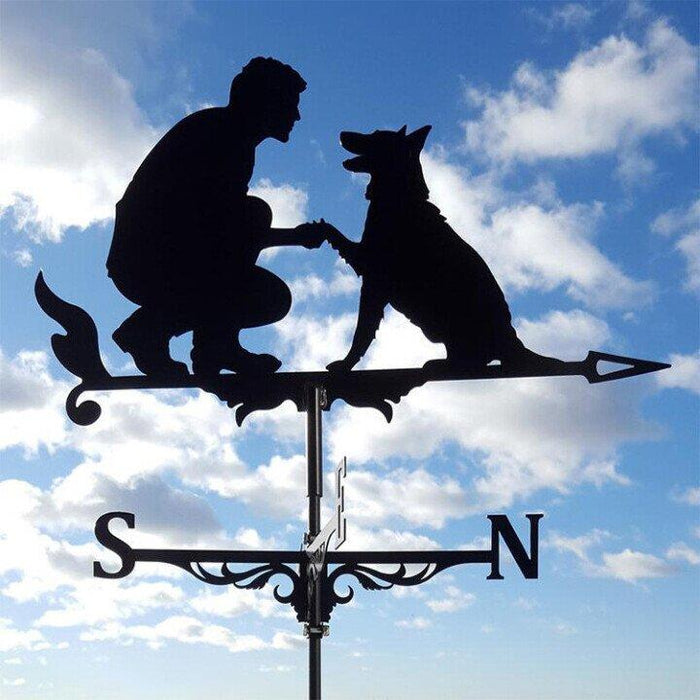 Excentric Weather Vane for the Garden – Vintoro-Man / Dog-State of Style
