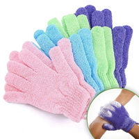 Exfoliating Bath Gloves - 2-Piece Set-Purple-State of Style