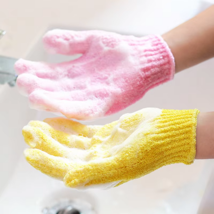 Exfoliating Bath Gloves - 2-Piece Set-Purple-State of Style