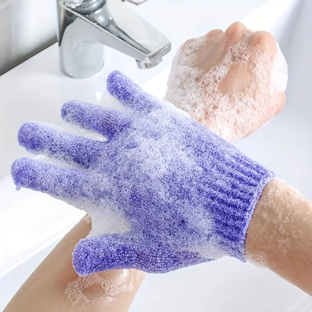 Exfoliating Bath Gloves - 2-Piece Set-Purple-State of Style