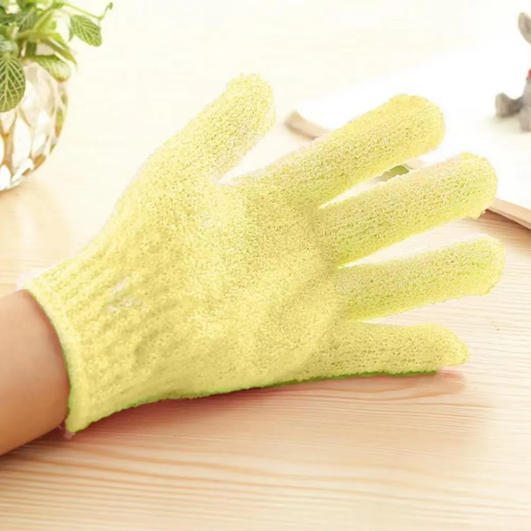Exfoliërende Bad Handschoenen - 2-Delige Set-Geel-State of Style
