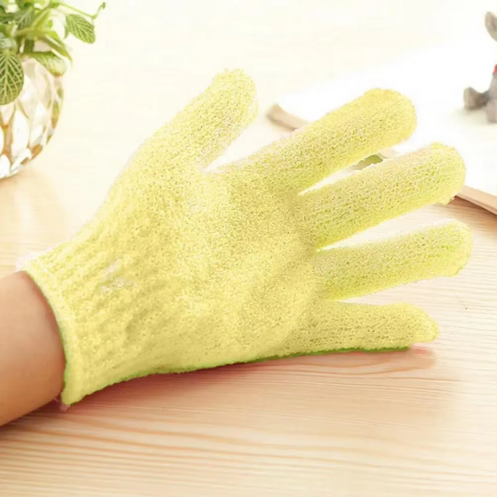 Exfoliërende Bad Handschoenen - 2-Delige Set-Geel-State of Style