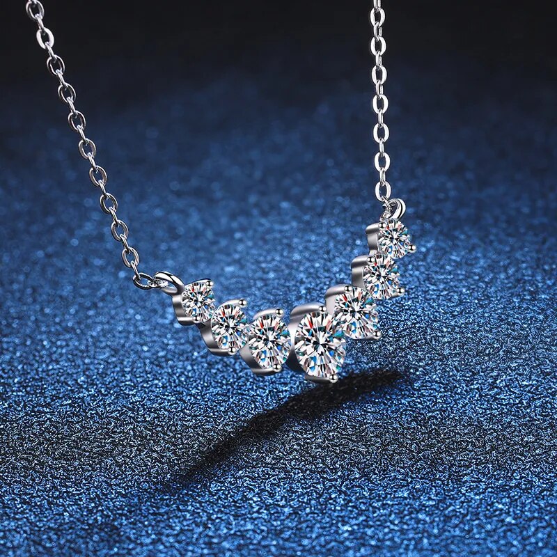 Exquisite 925 Sterling Silver Moissanite Necklace-1.7ct-State of Style