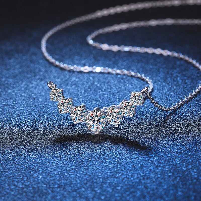 Exquisite 925 Sterling Silver Moissanite Necklace-1.7ct-State of Style