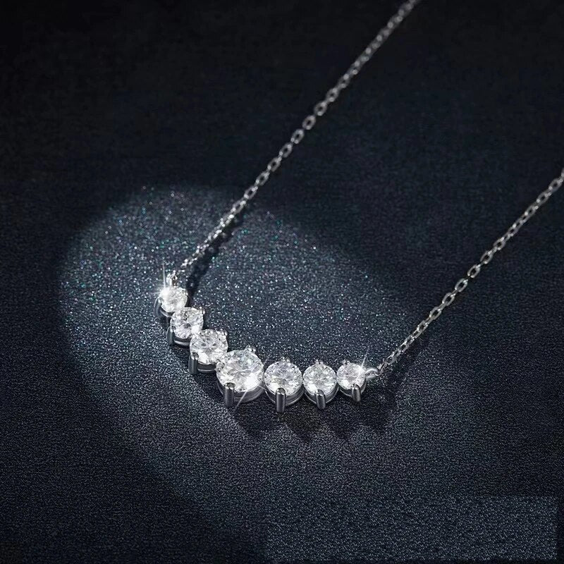 Exquisite 925 Sterling Silver Moissanite Necklace-1.7ct-State of Style