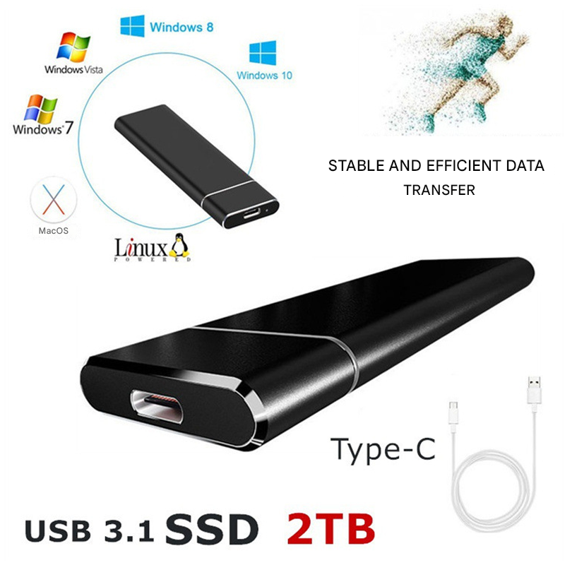 External Hard Drive with Ultra-fast Performance - SpeedVault-Black-1TB-State of Style